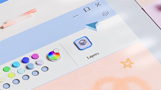 3D rendering of Microsoft paint.